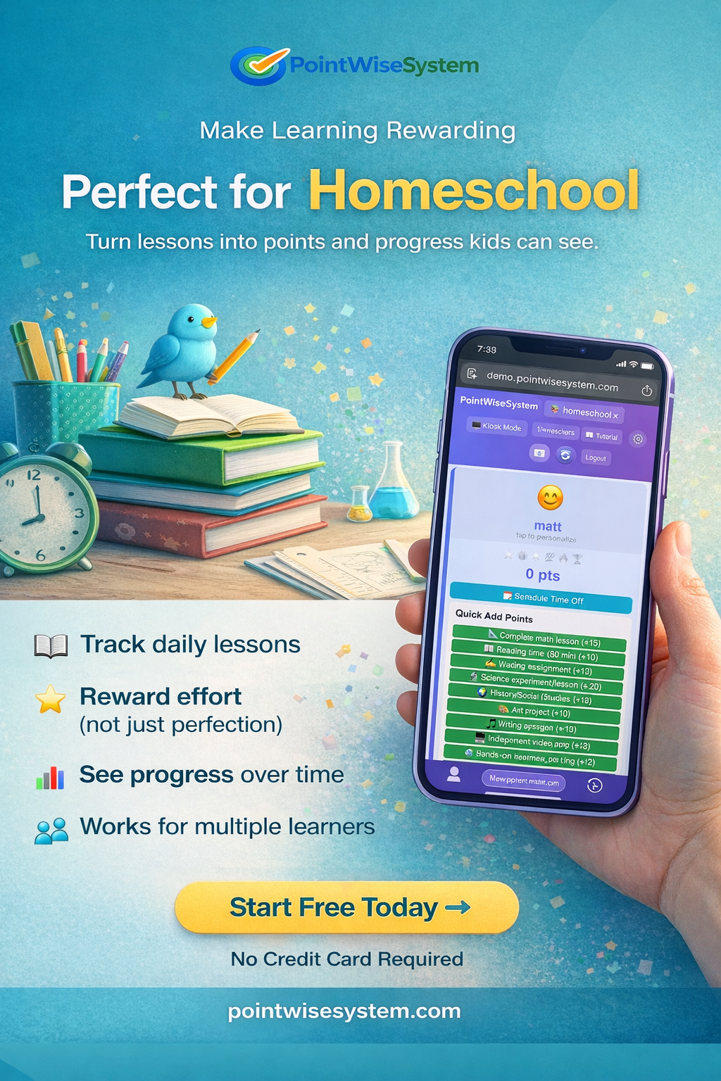 PointWiseSystem - Perfect for Homeschool